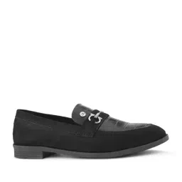 Carlton London Men's Black Loafers image 2