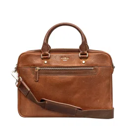 Eske Brown Leather Large Messenger Bag image 1