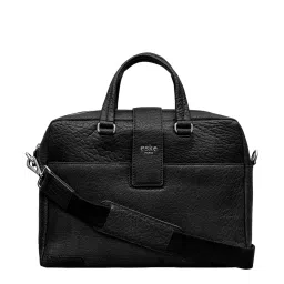 Eske Black Leather Large Messenger Bag image 1