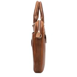 Eske Brown Leather Large Messenger Bag image 4