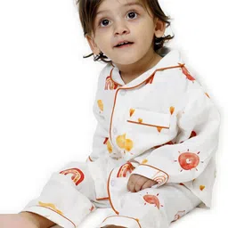 Snuggly Spaces Unisex Kids Printed Night suit image 3