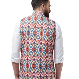 Sojanya Multicolor Abstract Print Nehru Jacket image 2