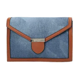 Ginger by Lifestyle Blue Textured Cross Body Bag-picture-15