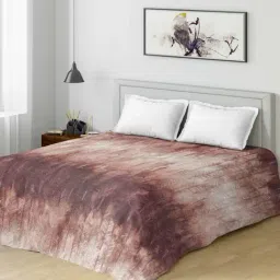 DDecor Evita Printed Brown 136 TC Cotton Double Bedsheet with 2 Pillow covers-image-36