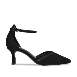 Rocia by Regal Women's Black Ankle Strap Stilettos-image-34