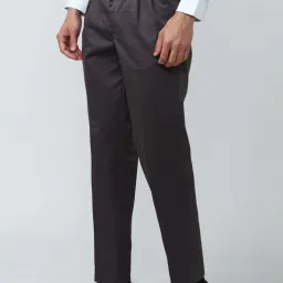 Peter England Casuals Brown Regular Fit Trousers image 3