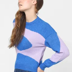 Vero Moda Blue & Lavender Printed Sweater image 3
