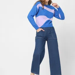 Vero Moda Blue & Lavender Printed Sweater image 4