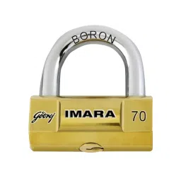 Godrej Imara 70 mm Brass Chrome Plated Finish 3 Keys Padlock image 1