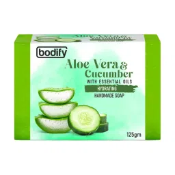 Bodify Aloe Vera Cucumber Handmade Soap Hydrating Natural Extracts for Refreshing Bathing Experience image 3