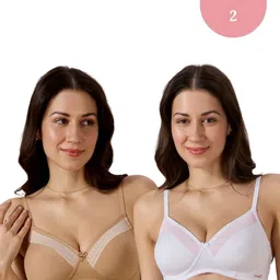 bodyline Valentine Pack of 2 Full Coverage Lightly Padded Non-Wired Everyday Bra-image-1