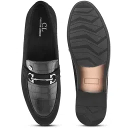 Carlton London Men's Black Loafers image 4