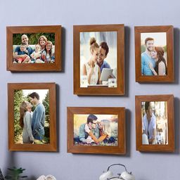 Art Street Brown Solid Set of 6 Wall Photo Frames-picture-47