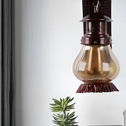 KINIS Brown Metal Abstract Shaped Shaped Wall Lamp image 4