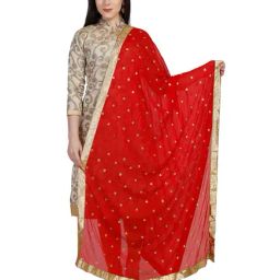 Dupatta Bazaar Red Dupatta-picture-4