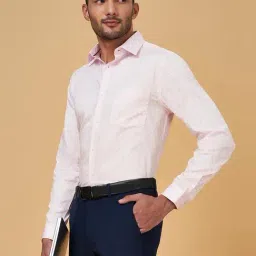 Peregrine by Pantaloons Pink Cotton Slim Fit Printed Shirt-picture-15