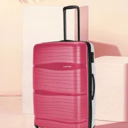 Nasher Miles Nicobar Hard-Sided Polypropylene Check-in Plum and White 28 inch |75cm Trolley Bag-picture-14