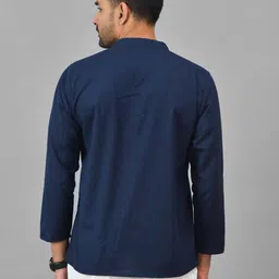 Anouk Rustic Men Mandarin Collar Long Sleeve Cotton Short Kurta image 3