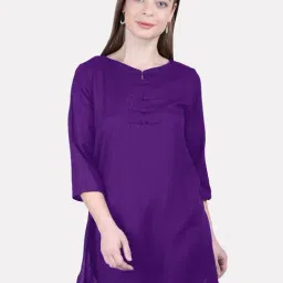 PATRORNA Purple Regular Fit Tunic-picture-15