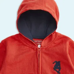 Pantaloons Junior Red Cotton Printed Full Sleeves Sweatshirt image 3