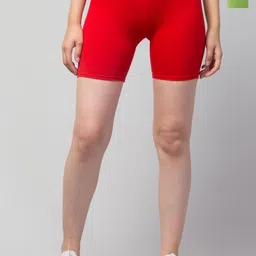 Attire Zone Women Pack Of 2 Skinny Fit Low-Rise Cycling Sports Shorts-image-22