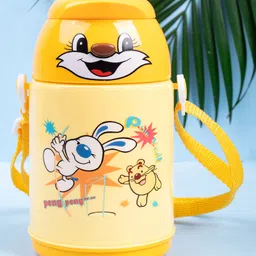 VON CASA Kids Water Bottle, Yellow, Plastic, 450 ml-image-39