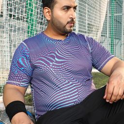 Instafab Plus Men Abstract Printed Round Neck Activewear T-shirt-picture-14