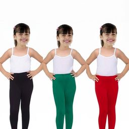 Tik Tok WEARS Girls Black Churidar Length Leggings-picture-26
