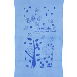 JARS Collections 100% Microfiber Very Soft Cartoon Animal Print Baby Bath Towel Pack of 2 -Multicolor image 2