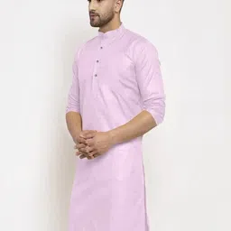 AWM Men Cotton Solid Straight Kurta image 4