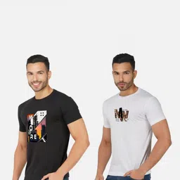 GLOBAL NOMAD Men 2 Printed Bio Finish Applique T-shirt image 5