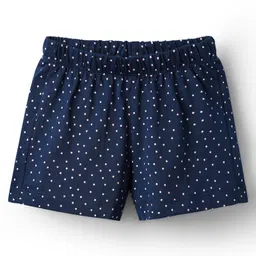 Babyhug Cotton Knit Half Sleeves Shorts Night Suit With Bear Print - Pink & Navy Blue image 4