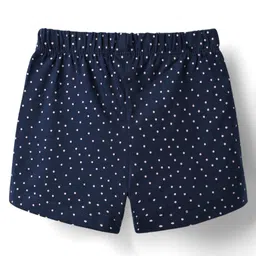 Babyhug Cotton Knit Half Sleeves Shorts Night Suit With Bear Print - Pink & Navy Blue image 5