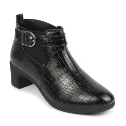 Fausto Women's Black Chelsea Boots image 3