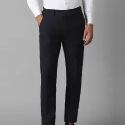 Louis Philippe Navy Slim Fit Trousers image 1
