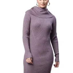 Global Republic Purple Regular Fit Bodycon Dress image 1