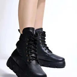 Shoetopia Kids Black Casual Booties image 1