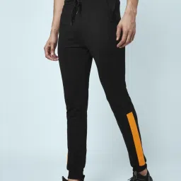 Ajile by Pantaloons Black Slim Fit Colour Block Joggers image 3