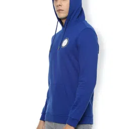 Van Heusen Blue Slim Fit Hooded SweatShirt image 3