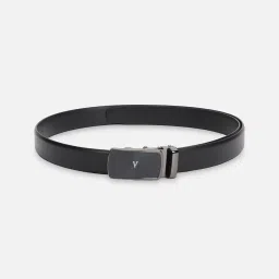 Van Heusen Black Leather Solid Waist Belt image 1