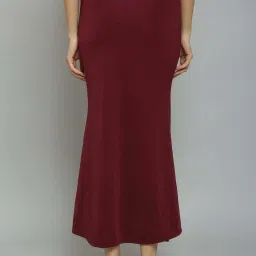 N-Gal Maroon & Navy Plain Saree Shapewear - Pack Of 2 image 3