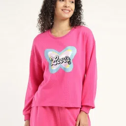 Levi's Pink Regular Fit Printed Sweatshirt image 1