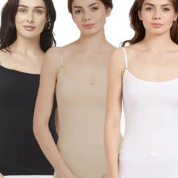 Soie Multicolor Cotton Camisole (Pack Of 3)-picture-26