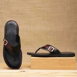 Ruosh Men's Black Thong Sandals-picture-22