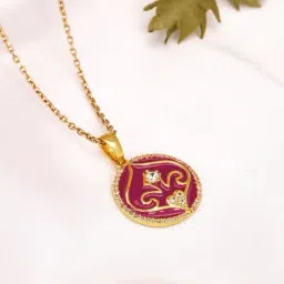 GIVA 92.5 Sterling Silver Taj of Love Pendant with Chain for Women-image-35