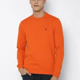 Allen Solly Orange Cotton Regular Fit Sweatshirt-picture-15