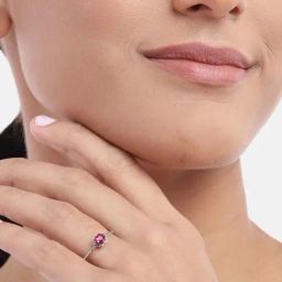 Zavya 92.5 Sterling Silver Adjustable Ring in Rhodium-Plating-picture-28