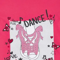 Pantaloons Junior Kids Fuchsia Pink Cotton Printed T-Shirt image 3