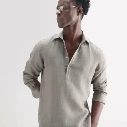 Rare Rabbit Green Regular Fit Solid Shirt-picture-36