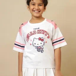Kidsville Girls Multi Cotton Printed T-Shirt-image-33